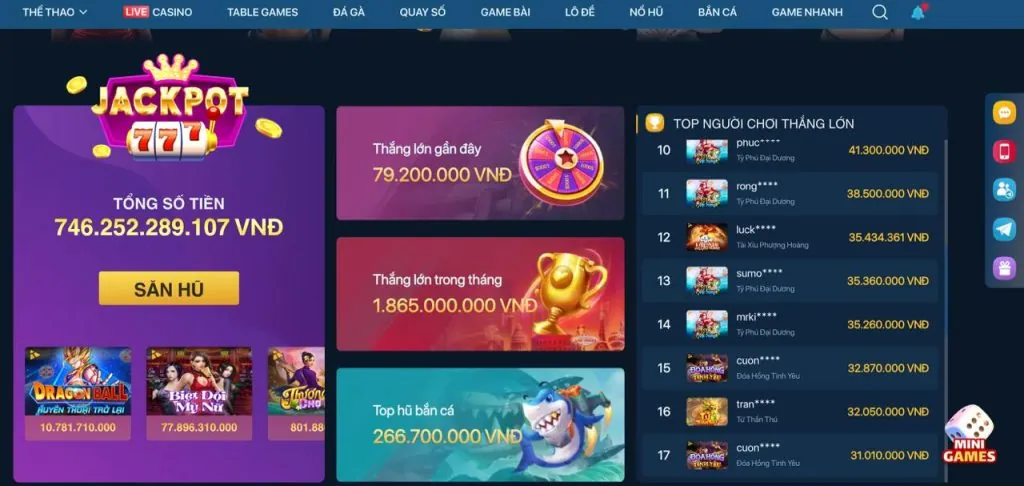 Thưởng nạp tiền hàng ngày cho người chơi mb66